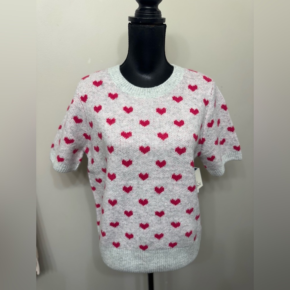 NWT CeCe Women’s Gray and Pink Knit Sweater M